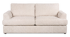 Made in Canada Customizable Sofa Lab Curve 86" Fabric Condo Sofa  – Chenille White | Sofa personnalisable Curve de Sofa Lab de 86 po de format condo fabriqué au Canada en tissu - Chenille White