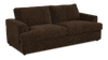 Made in Canada Customizable Sofa Lab Curve 88\" Fabric Sofa – Plush Chocolate