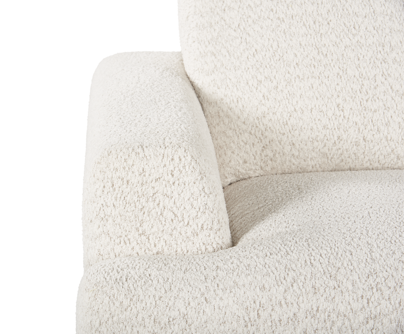 Made in Canada Customizable Sofa Lab Curve 65\" Fabric Loveseat - Teddy Riverrock