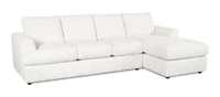 Made in Canada Customizable Sofa Lab Curve Right-Facing Fabric Sofa Chaise – Teddy Snow