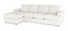 Made in Canada Customizable Sofa Lab Curve Left-Facing Fabric Sofa Chaise  – Teddy Snow