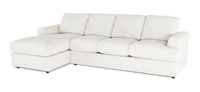 Made in Canada Customizable Sofa Lab Curve Left-Facing Fabric Sofa Chaise – Teddy Snow