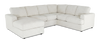 Made in Canada Customizable Sofa Lab Curve 3 Piece Left-Facing Fabric Sectional with Chaise – Teddy Snow