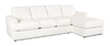 Made in Canada Customizable Sofa Lab Curve Fabric Right-Facing Sofabed Sectional - Teddy Snow