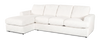 Made in Canada Customizable Sofa Lab Curve Fabric Left-Facing Sofabed Sectional - Teddy Snow