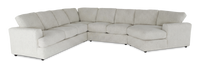 Made in Canada Customizable Sofa Lab Curve 4-Piece Right-Facing Sectional with Cuddler - Teddy Riverrock 