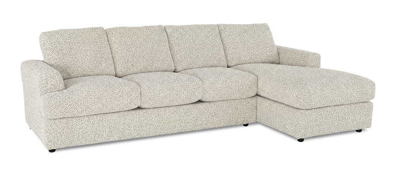 Made in Canada Customizable Sofa Lab Curve Right-Facing Fabric Sofa Chaise  – Teddy Riverrock