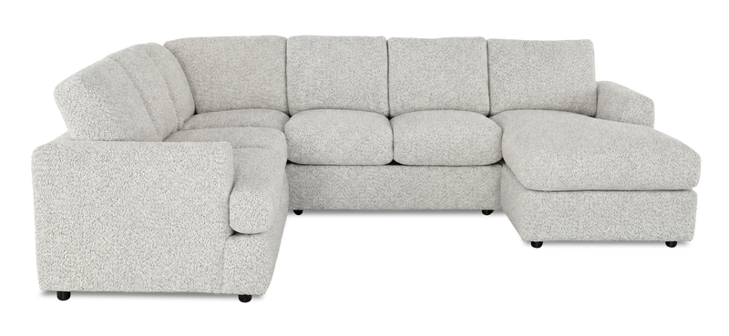 Made in Canada Customizable Sofa Lab Curve 3 Piece Right-Facing Fabric Sectional with Chaise – Teddy Riverrock