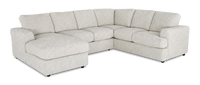 Made in Canada Customizable Sofa Lab Curve 3 Piece Left-Facing Fabric Sectional with Chaise – Teddy Riverrock 
