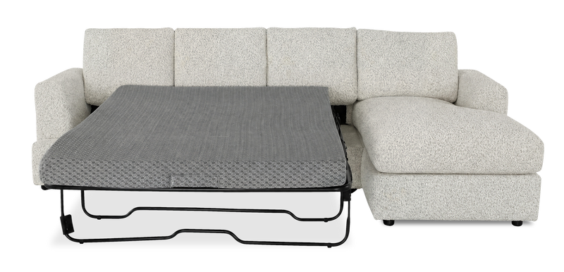 Made in Canada Customizable Sofa Lab Curve Fabric Right-Facing Sofabed Sectional - Teddy Riverrock