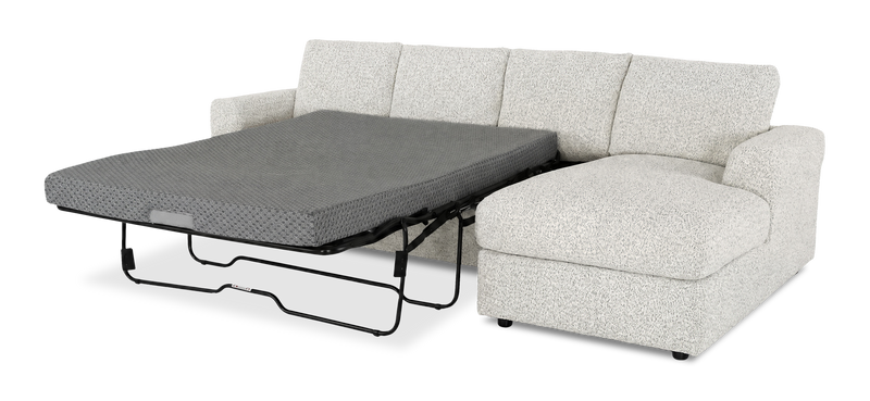 Made in Canada Customizable Sofa Lab Curve Fabric Right-Facing Sofabed Sectional - Teddy Riverrock