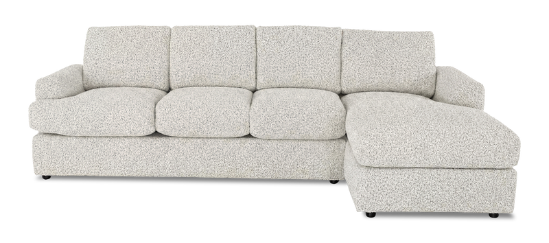Made in Canada Customizable Sofa Lab Curve Fabric Right-Facing Sofabed Sectional - Teddy Riverrock