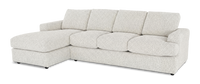 Made in Canada Customizable Sofa Lab Curve Fabric Left-Facing Sofabed Sectional - Teddy Riverrock