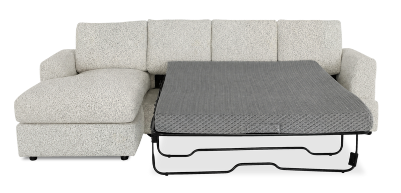 Made in Canada Customizable Sofa Lab Curve Fabric Left-Facing Sofabed Sectional - Teddy Riverrock