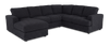 Made in Canada Customizable Sofa Lab Curve 3 Piece Left-Facing Fabric Sectional with Chaise – Teddy Raven