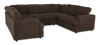 Made in Canada Customizable Sofa Lab Curve U-Shaped Sectional - Teddy Walnut