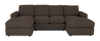 Made in Canada Customizable Sofa Lab Curve Fabric Double Chaise Sectional - Teddy Walnut | Sofa sectionnel avec deux fauteuils longs personnalisable Curve de Sofa Lab fabriqué au Canada en tissu - Teddy Walnut