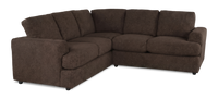 Made in Canada Customizable Sofa Lab Curve 2-Piece Fabric Sectional - Teddy Walnut 