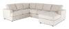 Made in Canada Customizable Sofa Lab Curve 3 Piece Right-Facing Fabric Sectional with Chaise – Chenille White