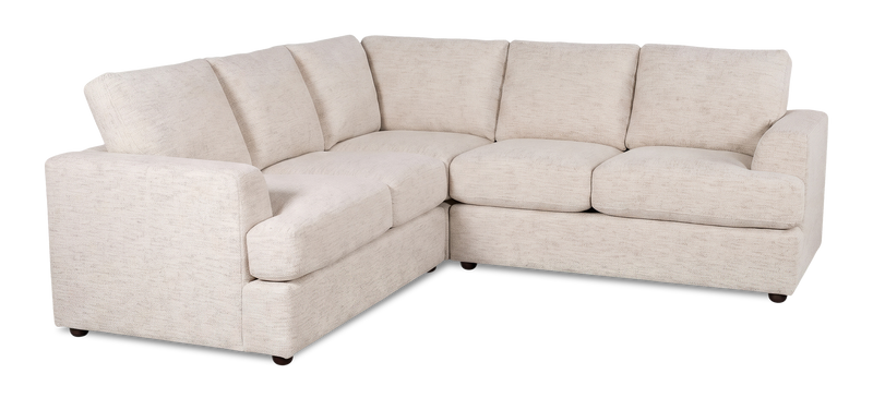 Made in Canada Customizable Sofa Lab Curve 2-Piece Fabric Sectional - Chenille White