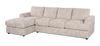Made in Canada Customizable Sofa Lab Curve Left-Facing Fabric Sofa Chaise  – Plush Parchment