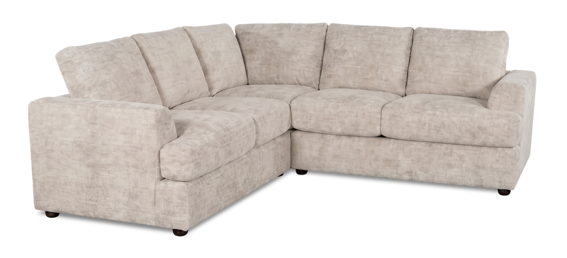Made in Canada Customizable Sofa Lab Curve 2-Piece Fabric Sectional - Plush Parchment