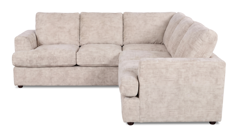 Made in Canada Customizable Sofa Lab Curve 2-Piece Fabric Sectional - Plush Parchment