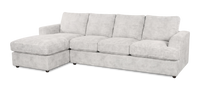 Made in Canada Customizable Sofa Lab Curve Left-Facing Fabric Sofa Chaise – Plush Oyster