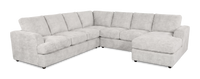 Made in Canada Customizable Sofa Lab Curve 4-Piece Right-Facing Sectional with Chaise - Plush Oyster 