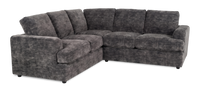 Made in Canada Customizable Sofa Lab Curve 2-Piece Fabric Sectional - Plush Charcoal 