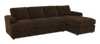 Made in Canada Customizable Sofa Lab Curve Right-Facing Fabric Sofa Chaise  – Plush Chocolate