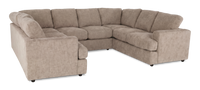 Made in Canada Customizable Sofa Lab Curve U-Shaped Sectional - Chenille Praline 