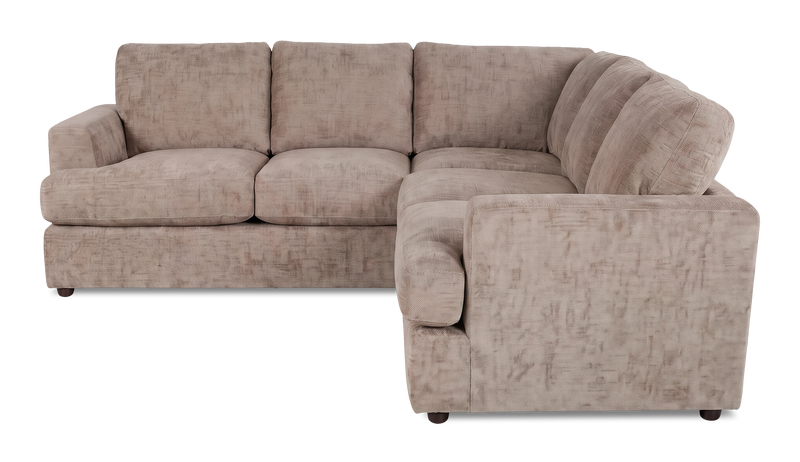 Made in Canada Customizable Sofa Lab Curve 2-Piece Fabric Sectional - Chenille Praline