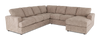 Made in Canada Customizable Sofa Lab Curve 4-Piece Right-Facing Sectional with Chaise - Chenille Praline