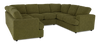 Made in Canada Customizable Sofa Lab Curve U-Shaped Sectional - Chenille Moss