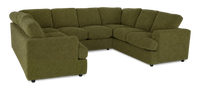 Made in Canada Customizable Sofa Lab Curve U-Shaped Sectional - Chenille Moss