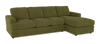 Made in Canada Customizable Sofa Lab Curve Right-Facing Fabric Sofa Chaise  – Chenille Moss | Sofa avec fauteuil long de droite personnalisable Curve de Sofa Lab fabriqué au Canada en tissu - Chenille Moss