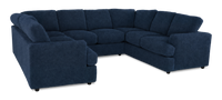 Made in Canada Customizable Sofa Lab Curve U-Shaped Sectional - Chenille Pacific