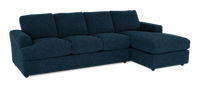 Made in Canada Customizable Sofa Lab Curve Right-Facing Fabric Sofa Chaise – Chenille Pacific