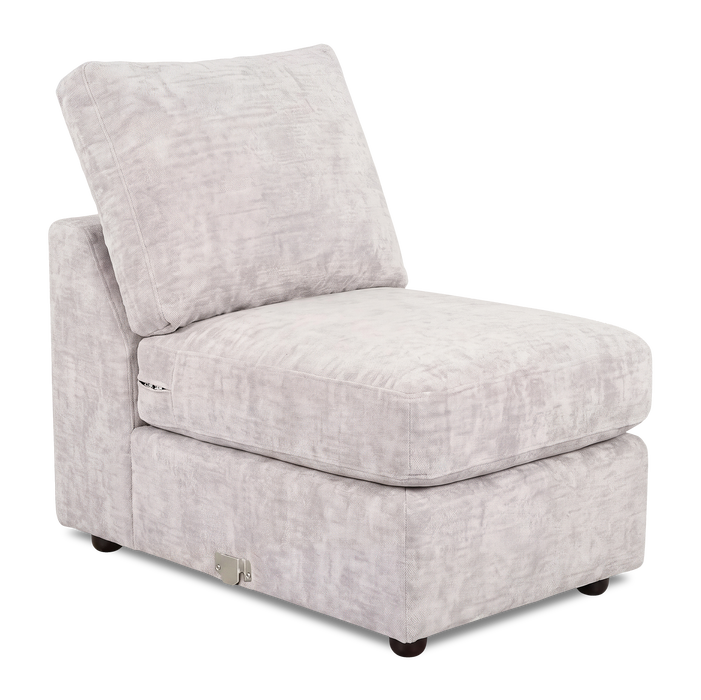 Made in Canada Customizable Sofa Lab Curve 24\" Armless Fabric Chair – Plush Oyster