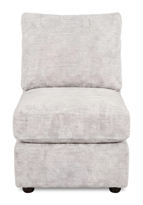 Made in Canada Customizable Sofa Lab Curve 24\" Armless Fabric Chair – Plush Oyster