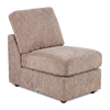 Made in Canada Customizable Sofa Lab Curve 24\" Armless Fabric Chair – Chenille Praline