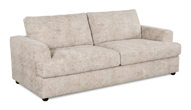 Made in Canada Customizable Sofa Lab Curve 38\" Fabric Sofa Bed - Plush Parchment