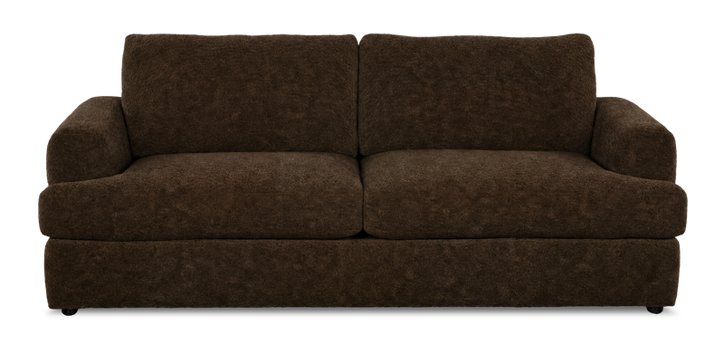 Made in Canada Customizable Sofa Lab Curve 38\" Fabric Sofa Bed - Plush Chocolate