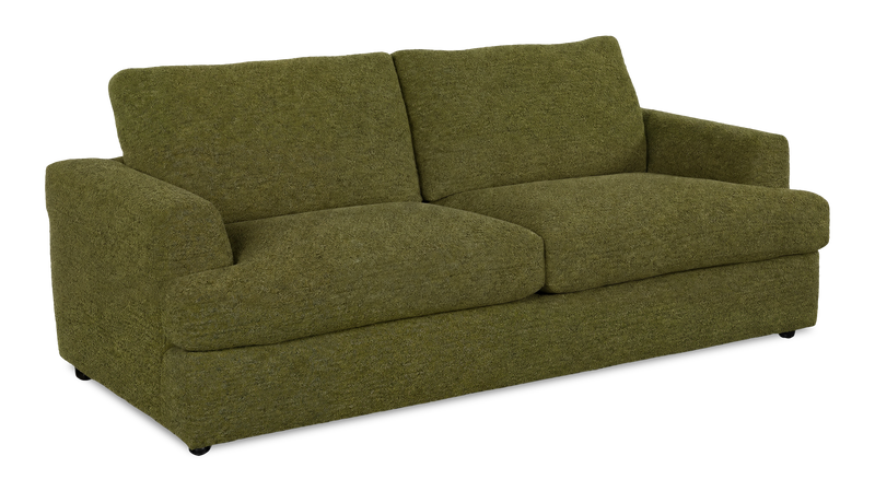 Made in Canada Customizable Sofa Lab Curve 38\" Fabric Sofa Bed - Chenille Moss