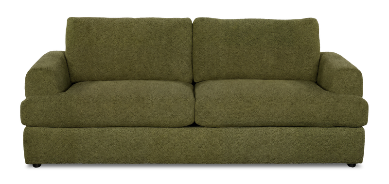 Made in Canada Customizable Sofa Lab Curve 38\" Fabric Sofa Bed - Chenille Moss