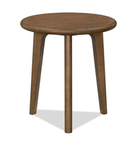 Deco 19.5” Modern Round End Table – Walnut 