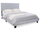 Delta Upholstered Bed in Grey Polyester Fabric - King Size