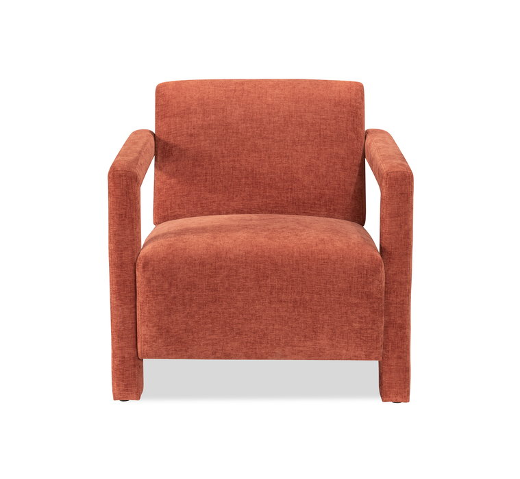 Demi 30\" Linen-Look Accent Chair – Orange