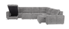 Scott Living Elevate Modular 7-Piece Left-Facing Chenille Fabric Power Sliding Sectional with Storage - Grey | Sofa sectionnel modulaire à coulissement électrique de gauche Elevate de Scott Living 7 pièces en tissu de chenille avec rangement - gris